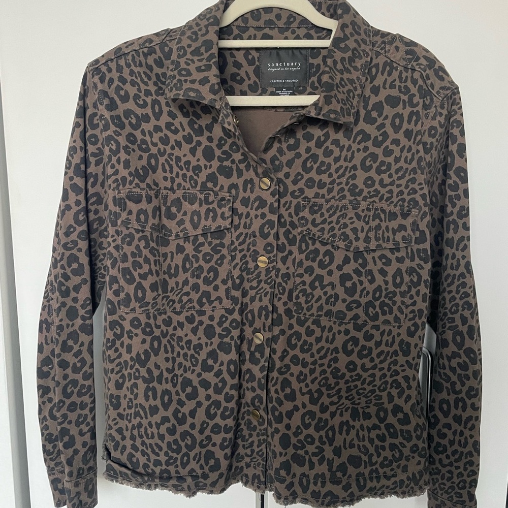 Sanctuary Leopard-Print Jacket in Brown and Black
